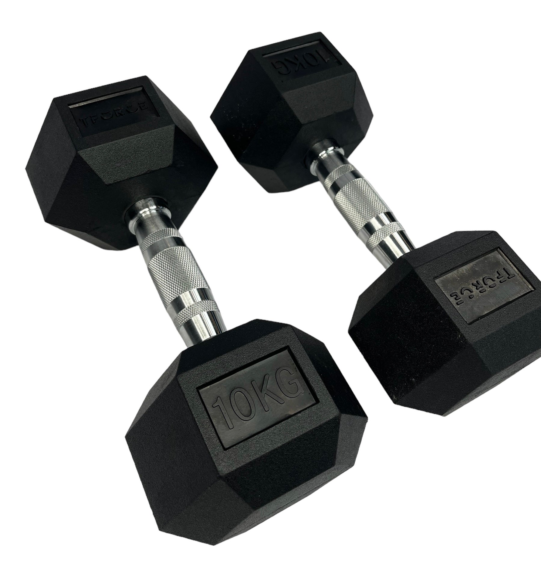 TFORCE HEX RUBBER DUMBELL FULL SET 2.5KG - 45KG