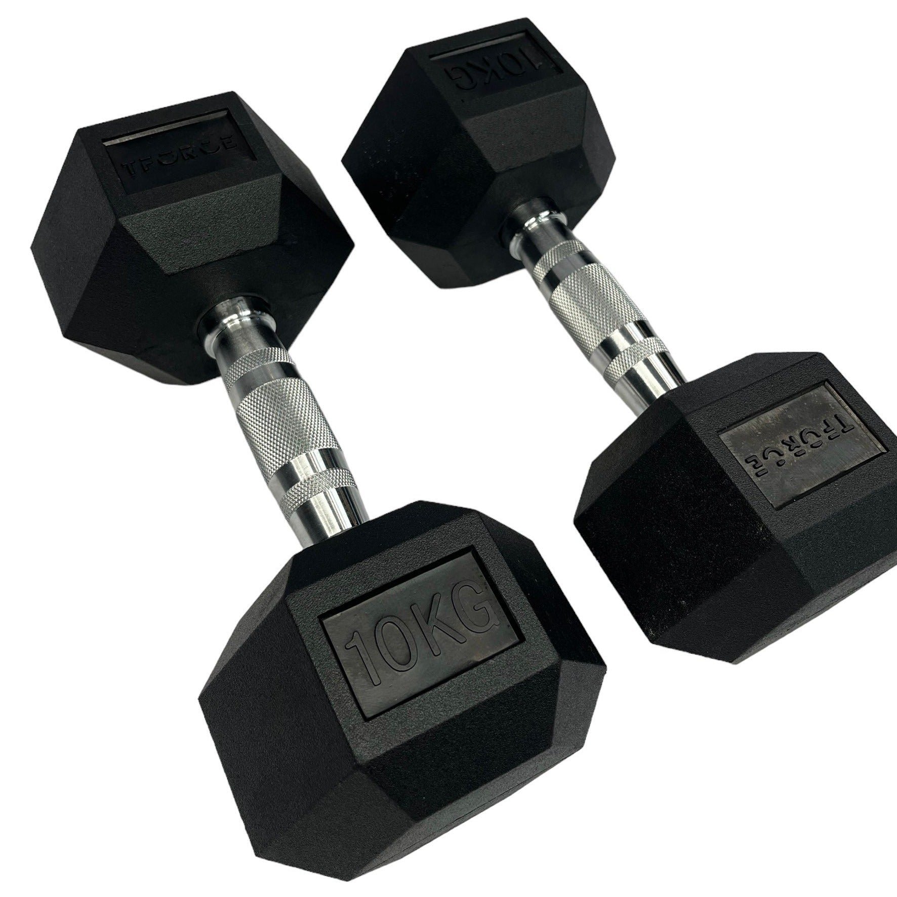 TFORCE HEX RUBBER DUMBBELLS (sold in pairs)
